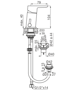 Alternative view of FV - PUELO - MONOCOMANDO PARA BIDET 189/B5