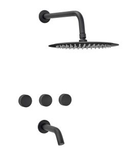 PEIRANO - FABRIC - DUCHA EMBUTIR C/TRANSF BLACK