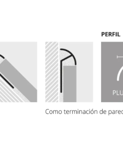 Alternative view of ATRIM - PVC GUARDACANTO LINEA PLUS 9MM (2.44) GRIS OSCURO