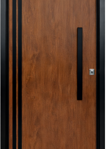 HIERROMAS - CHAPA PREMIUM 080 FOLIADA PVC CAOBA C/BARRAL DER