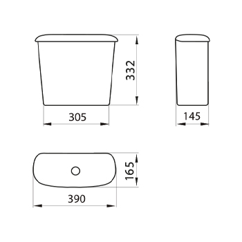 FERRUM - ANDINA - DEPOSITO APOYAR SIMPLE DESCARGA 4.5LT - Imagen 2